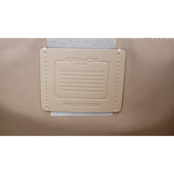 Coach CC050 Cameron Large Chalk Pebbled Tote Bag - Picture 8 of 11